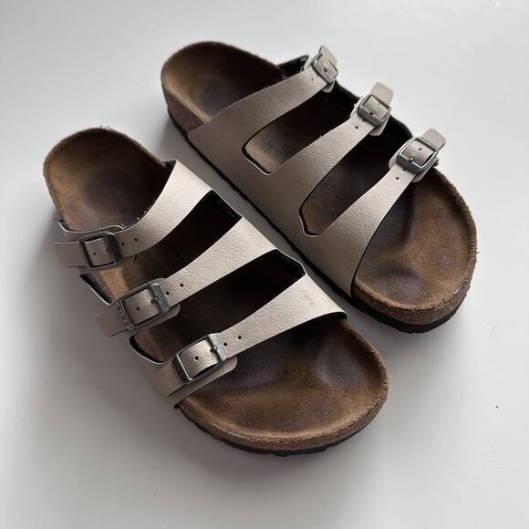 Birkenstock Florida Fresh Sandal Stone Women’s Size EU 40 US 9 Narrow Fit - Picture 3 of 11